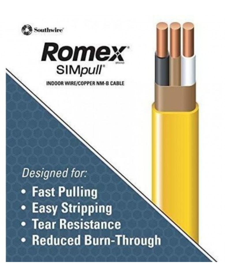 Romex SIMpull 250′ 12-2 Non-Metallic Cable Electrical Wire NM-B copper