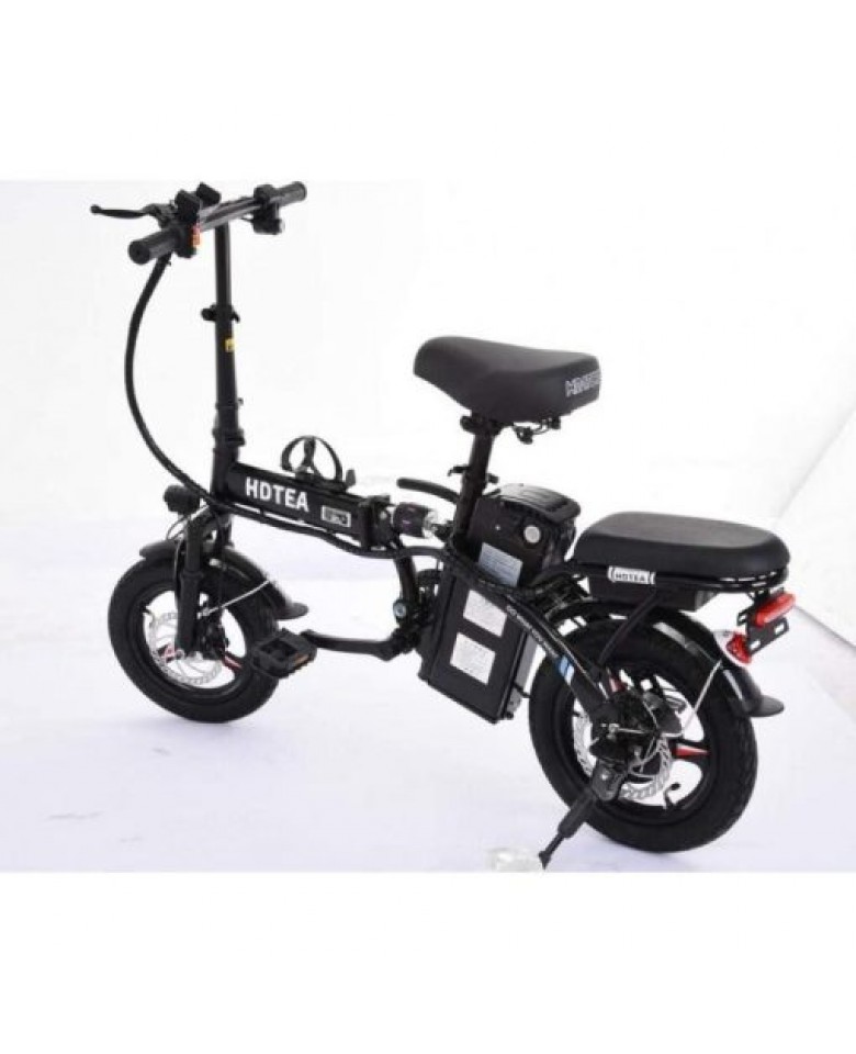 SALE & CLEARANCE Folding Electric Bike, 250W Electric Bike Suitable for Adults and Teenagers Removable Battery Fat Tire Electric Bike Beach Snow Bicycle, Best Fathers Mothers Lovers (Black)