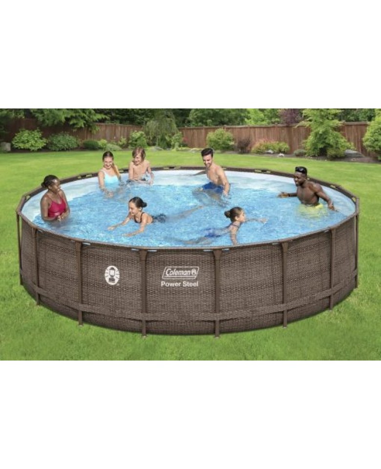 Coleman 18′ x 48″ Power Steel Frame Above-Ground Swimming Pool Set