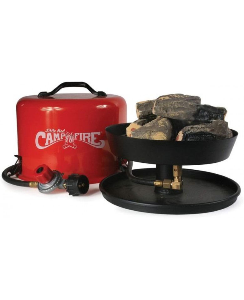 Camco 58031 Little Red Campfire Compact Outdoor Portable Tabletop Propane Heater Fire Pit Bowl for Camping, Tailgating, and Patios, 11.25 Inch