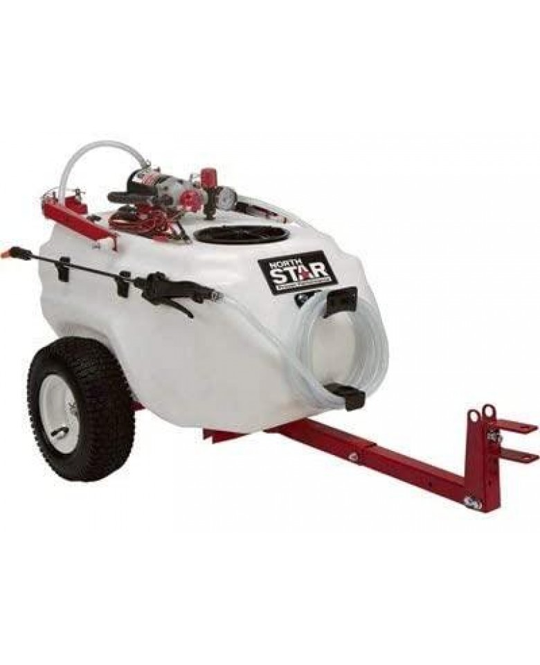 NorthStar Tow-Behind Trailer Boom Broadcast and Spot Sprayer - 21-Gallon Capacity, 2.2 GPM, 12 Volt DC