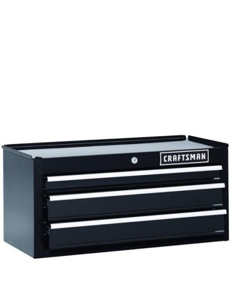 Craftsman 26 Inch 3-drawer Heavy-duty Ball Bearing Middle Chest Black