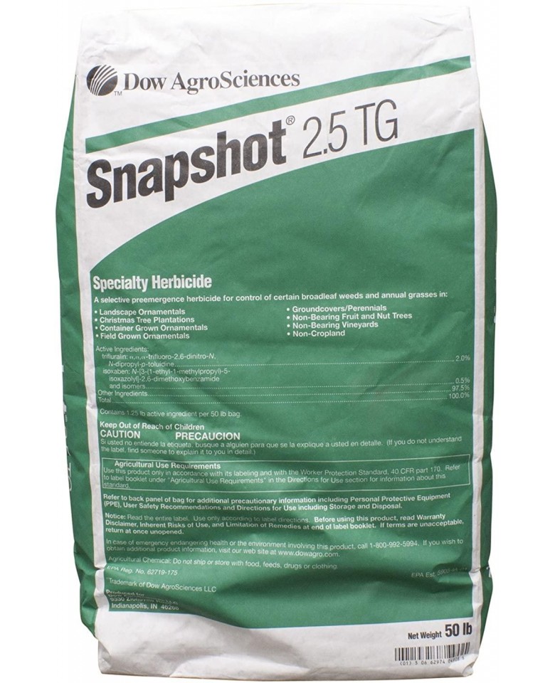 Dow Snapshot - 50 Pound bag - Mulch Bed Weed Inhibitor