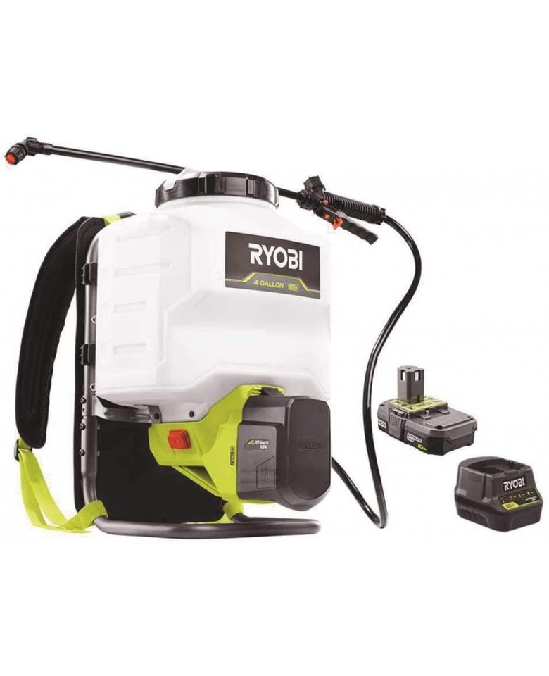RYOBI ONE+ 18-Volt Lithium-Ion Cordless 4 Gal. Backpack Chemical Sprayer - 2.0Ah Battery and Charger Included