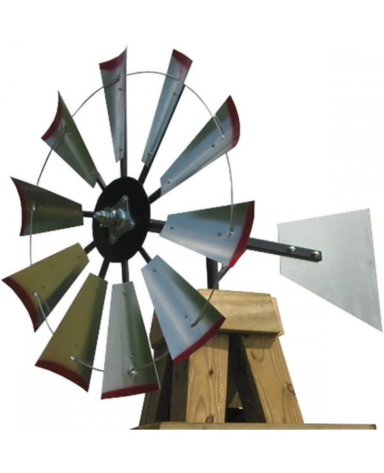 30-inch Windmill Head w/Plain Rudder & Instructions to Build an 8-Foot Tall Windmill