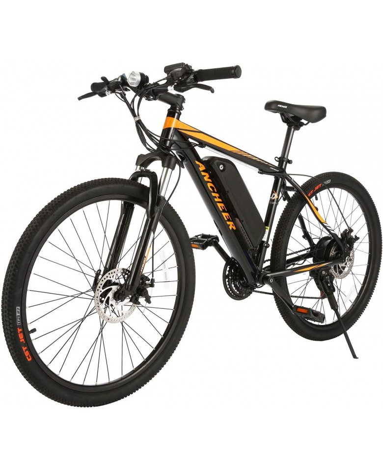 ANCHEER Electric Bike Electric Mountain Bike 350W Ebike 26'' Electric Bicycle, 20MPH Adults Ebike with Removable 7.8/10.4Ah Battery, Professional 21 Speed Gears