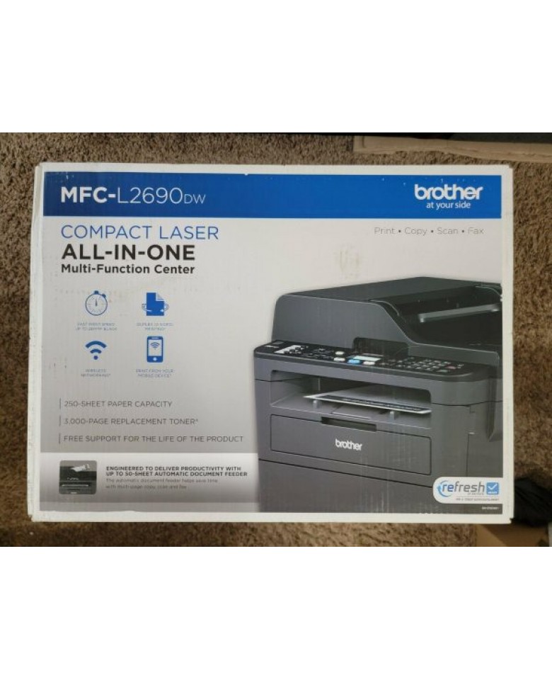 Brother MFC-L2690DW Monochrome Laser All-In-One Printer FREE FAST !!