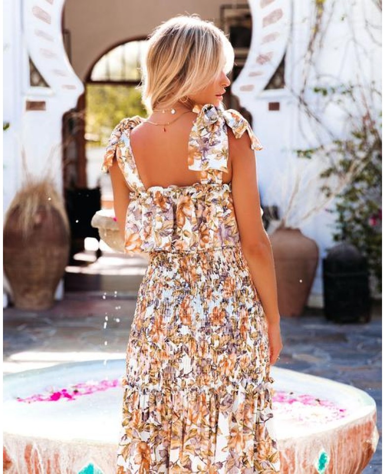 Britton Floral Smocked Maxi Dress