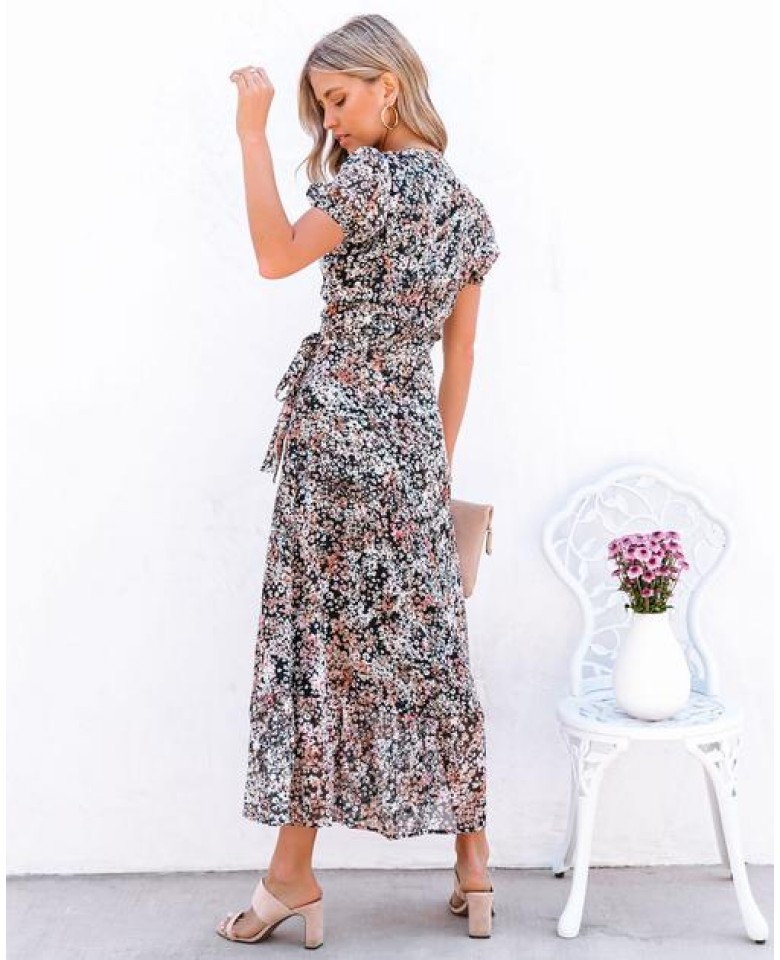 Barclay Floral Wrap Maxi Dress