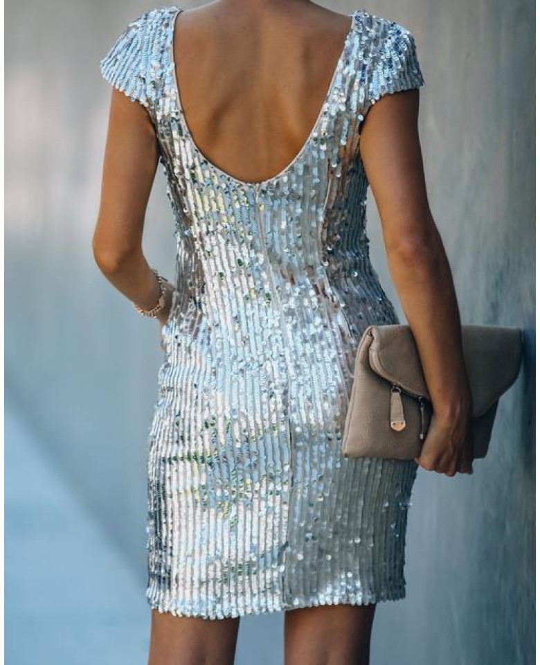 On A Silver Platter Sequin Dress - FINAL SALE